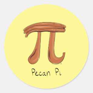 Pecan Pi Cute Wiskunde Pi Dag Stickers