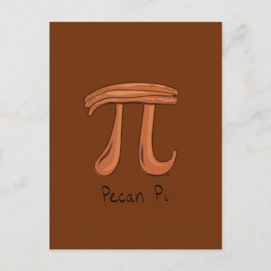 Pecan Pi Cute Wiskunde Pi Day Briefkaart (Voorkant)