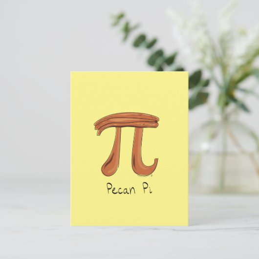 Pecan Pi Cute Wiskunde Pi Day Briefkaart (Staand voorkant)