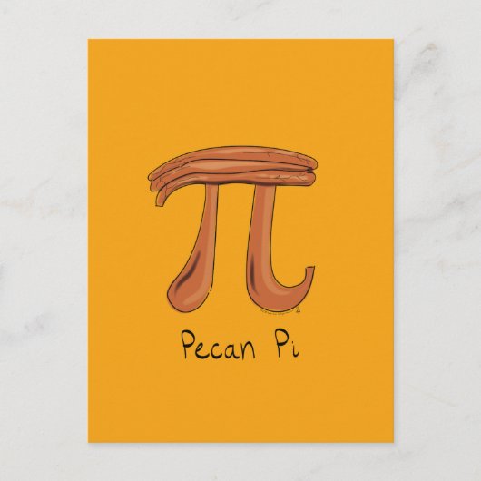 Pecan Pi Cute Wiskunde Pi Day Briefkaart (Voorkant)