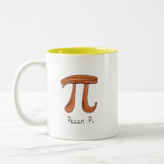 Pecan Pi Cute Wiskunde Pi Day Koffie Mok (Links)