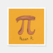 Pecan Pi Cute Wiskunde Pi Day Party Napkins Servet (Voorkant)