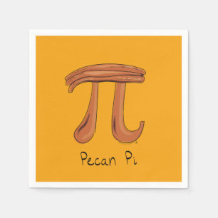 Pecan Pi Cute Wiskunde Pi Day Party Napkins Servet