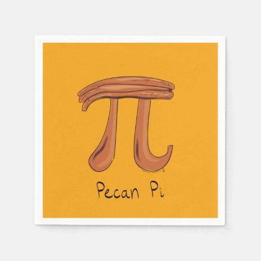 Pecan Pi Cute Wiskunde Pi Day Party Napkins Servet (Voorkant)
