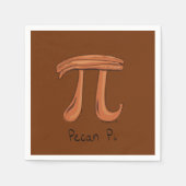 Pecan Pi Cute Wiskunde Pi Day Party Napkins Servet (Voorkant)