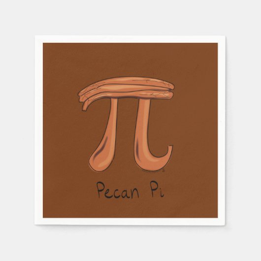 Pecan Pi Cute Wiskunde Pi Day Party Napkins Servet (Voorkant)