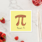 Pecan Pi Cute Wiskunde Pi Day Party Napkins Servet (Insitu)