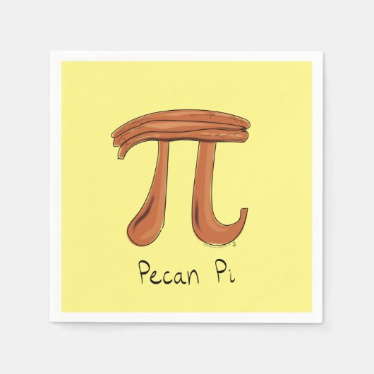 Pecan Pi Cute Wiskunde Pi Day Party Napkins Servet (Voorkant)