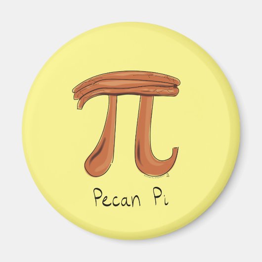 Pecan Pi Symbool Cute Wiskunde Teacher Gift Magneet (Voorkant)