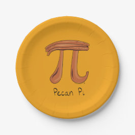 Pecan Pi Symbool Cute Wiskunde Teacher Gift Papieren Bordje
