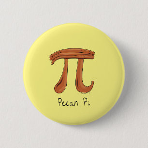 Pecan Pi Symbool Cute Wiskunde Teacher Gift Ronde Button 5,7 Cm