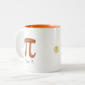 Pecan Pi Symbool Cute Wiskunde Teacher Gift Tweekleurige Koffiemok (Voorkant links)