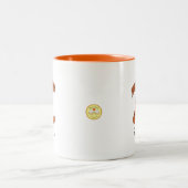 Pecan Pi Symbool Cute Wiskunde Teacher Gift Tweekleurige Koffiemok (Center)