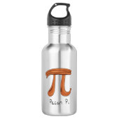 Pecan Pi Symbool Cute Wiskunde Teacher Gift Waterfles (Voorkant)