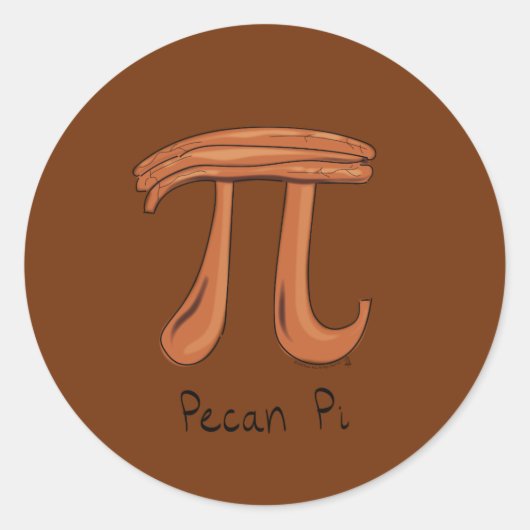 Pecan Pi Symbool Wiskunde Leerlingenstoel Kinder Ronde Sticker (Voorkant)