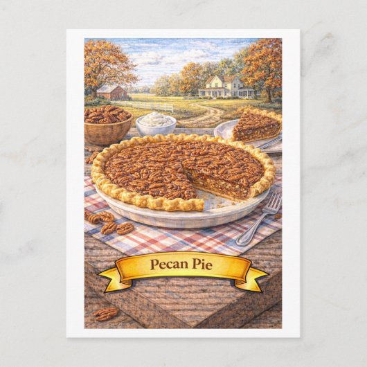 Pecan Pie (Amerikaanse Eetserie) Briefkaart (Voorkant)