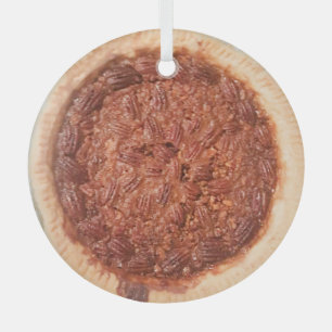 Pecan Pie Eet Foto Kerstmis Glas Ornament