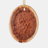 Pecan Pie Food Foto met kerstkeramische keramiek Keramisch Ornament (Rechts)