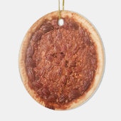 Pecan Pie Food Foto met kerstkeramische keramiek Keramisch Ornament (Links)