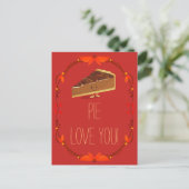Pecan Pie I Love You Valentijn Holiday Briefkaart (Staand voorkant)