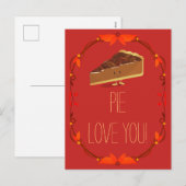 Pecan Pie I Love You Valentijn Holiday Briefkaart (Voorkant / Achterkant)
