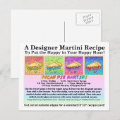 Pecan Pie Martini Recept Kaart Briefkaart (Voorkant / Achterkant)