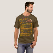 pecan pie Nutrition Facts Thanksgiving taart T-shirt (Voorkant volledig)