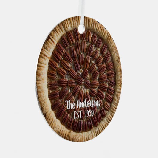 Pecan Pie Pie Baker gepersonaliseerd Metalen Ornament (Voorkant Rechts)