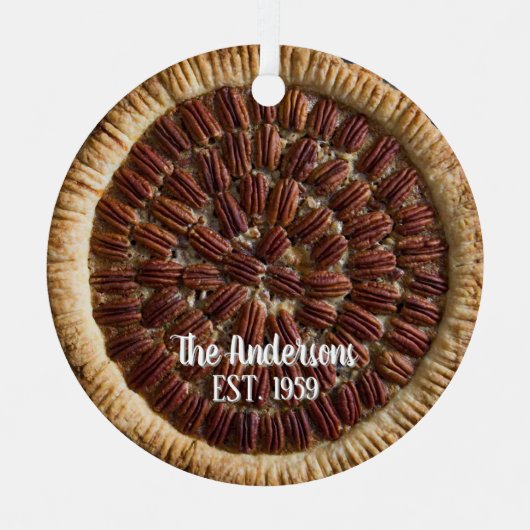 Pecan Pie Pie Baker gepersonaliseerd Metalen Ornament (Voorkant)