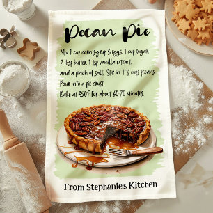 Pecan Pie Recept gepersonaliseerd Theedoek