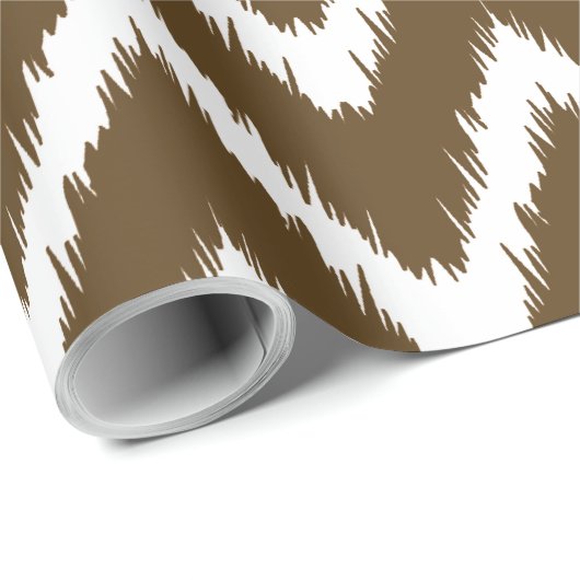 Pecan Southern Cottage Chevrons Cadeaupapier (Rol Hoek)