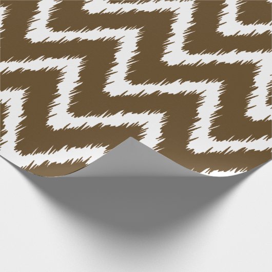 Pecan Southern Cottage Chevrons Cadeaupapier (Hoek)
