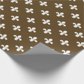 Pecan Southern Cottage Fleur de Lys Cadeaupapier (Hoek)