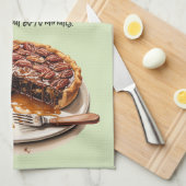 Pecan taart bakken recept theedoek (Quarter Fold)