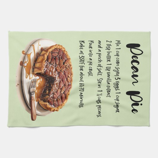 Pecan taart bakken recept theedoek (Horizontaal)