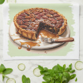 Pecan taart bakken recept theedoek (Gevouwen)