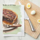 Pecan taart bakken recept theedoek (Quarter Fold)