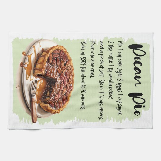 Pecan taart bakken recept theedoek (Horizontaal)