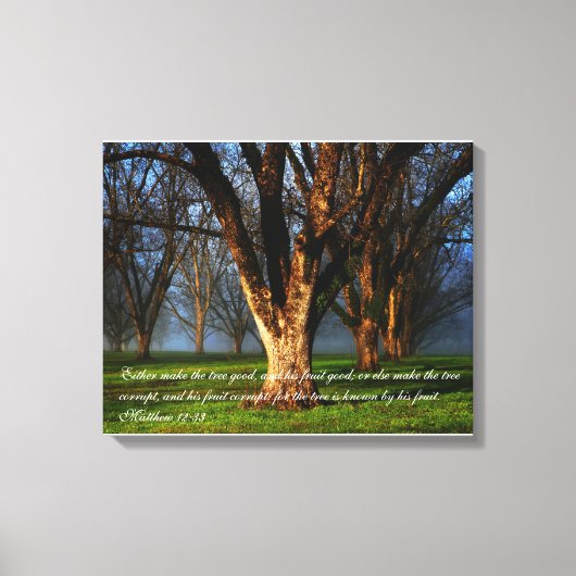Pecanboomgaard - Matteüs 12:33 Canvas Afdruk (Voorkant)
