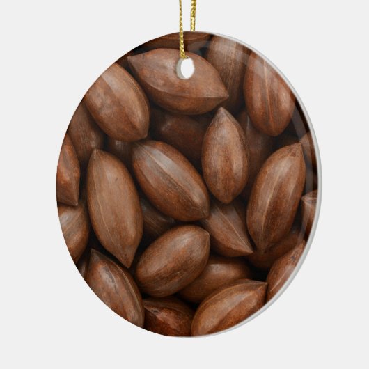 Pecannoten Keramisch Ornament (Links)