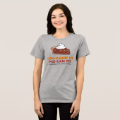 Pecannotentaartpunt met slagroom Tri-Blend shirt (Voorkant volledig)