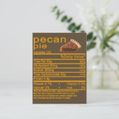 pecanpie Nutrition Feit Thanksgiving cake T-Shir Briefkaart (Staand voorkant)