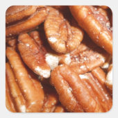 Pecans, vers vierkante sticker (Voorkant)