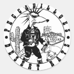 Peccadilloes woestijnrat ronde sticker
