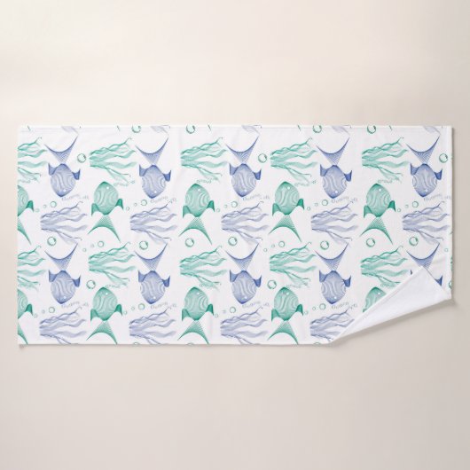 Peces y algas badhanddoek (Badhanddoek)