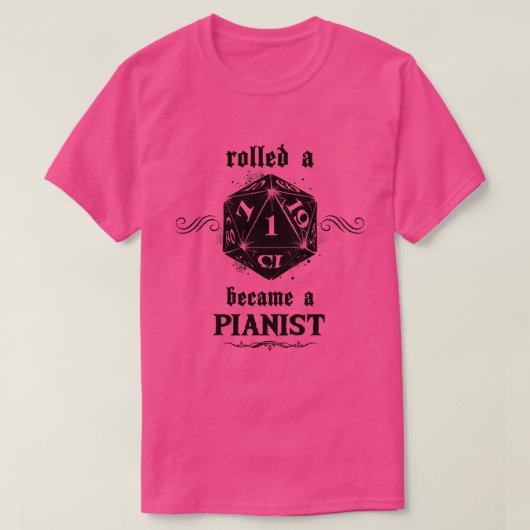 Pech Roll Pianist T-shirt (Design voorkant)