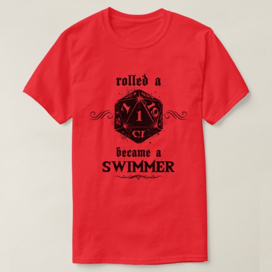 pech roll zwemmer t-shirt (Design voorkant)
