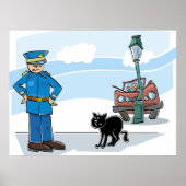 Pech Zwart Kat Agent en Ongeluk Poster (Voorkant)