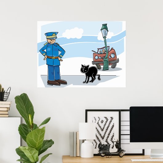 Pech Zwart Kat Agent en Ongeluk Poster