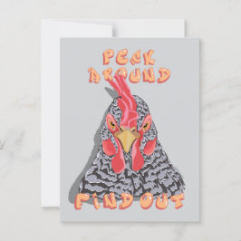 Peck Around Ontdek het - kippenpikorde Briefkaart
